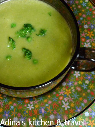supa crema de mazare si broccoli